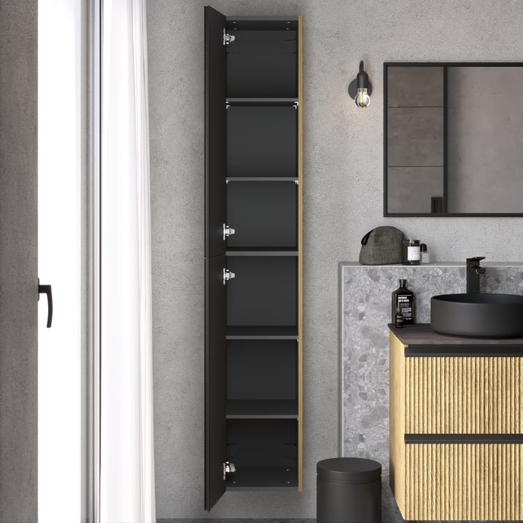 Kolumna l.30 x W.173 x G.35 cm efekt dębu szczotkowanego Studio - obrazek 3