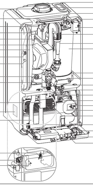 Kocioł gazowy kondensacyjny 2-F CERAPUR GC2200 W 15/25C JUNKERS - obrazek 4