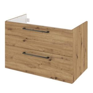 Szafka pod umywalkę, 2 drzwi L.90cm x W.58cm x G.46cm efekt złotego dębu Remix