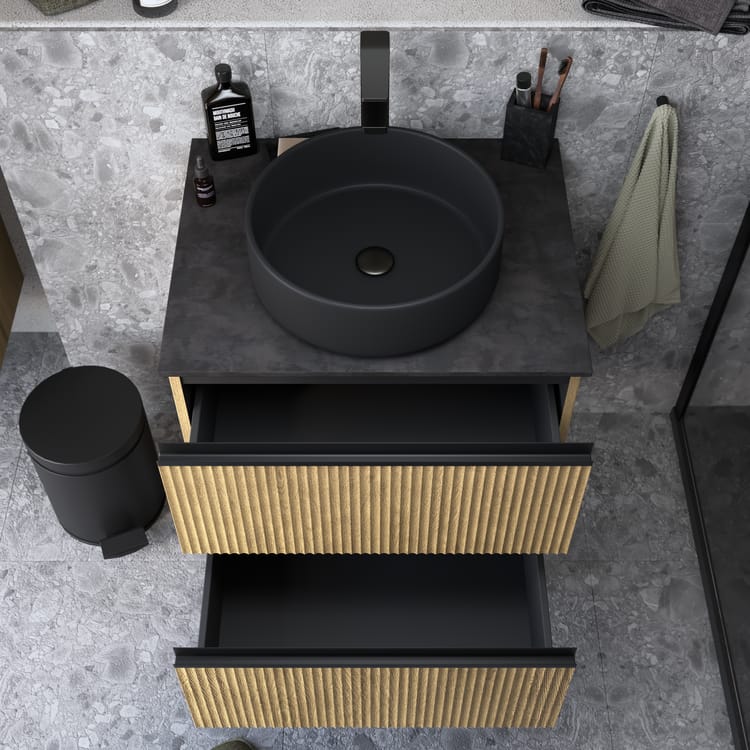 Szafka podumywalkowa 2 drzwi l.60 x W.58 x G.48,1 cm imitacja dębu szczotkowanego Studio - obrazek 4