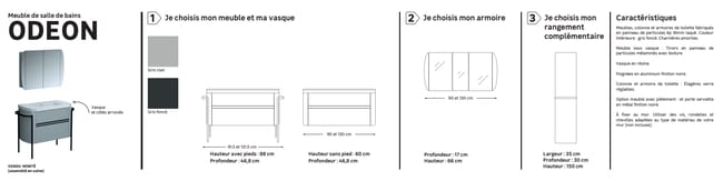 Kolumna 2p dł.35 x wys.150 x gł.30 cm ciemnoszary Odeon - obrazek 4