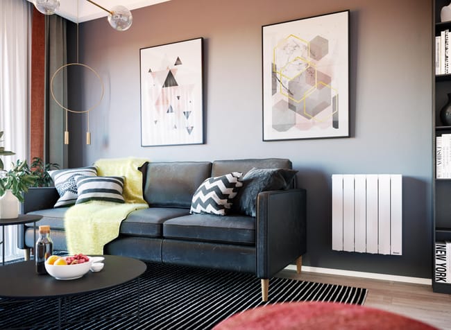 Elektryczny grzejnik akumulacyjny z cieczą 1000 W SAUTER Orosi poziomy biały - obrazek 2